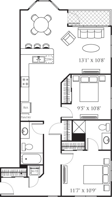 Floor plan layout diagram for B10
